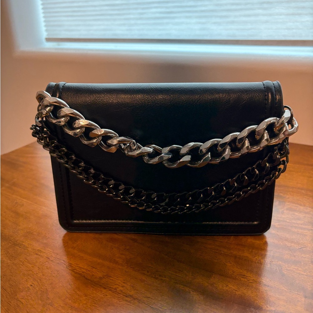 Zara Black Chain Clutch